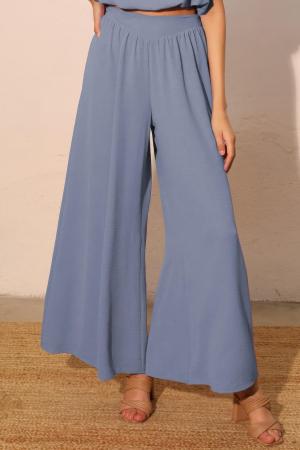 Matte Crepe Wide Leg Swing Pants